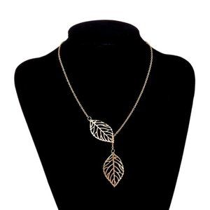 2/$30 Deux Feuilles Gold Autumn Necklace